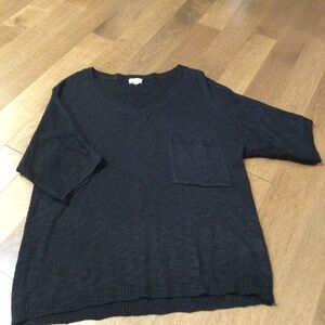 Black sheer knitted sweater